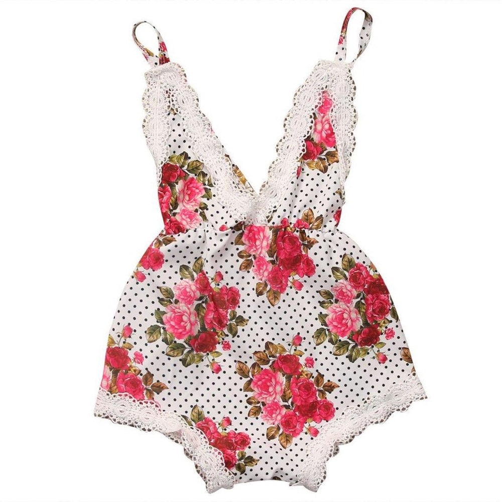 Now available🔺Girl floral romper🌹